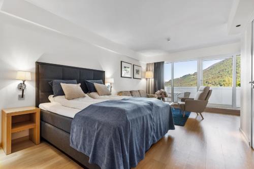 Chambre double, deluxe, vue sur le fjord, balcon