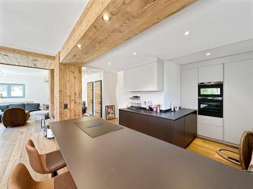 Modern Home for 8 near Crans-Montana - Terrace - Fireplace