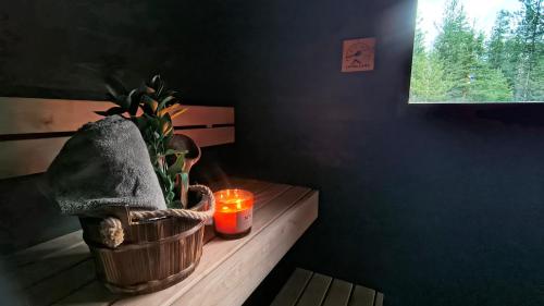 Lapelland Village - Riverside Village with a Nature View, Fireplace, Sauna, Kitchen (Lapland Landscape Cabin with Nature View, Sauna, Fireplace & Kitchen, Yllas, Akaslompolo, Riverside ) in Akaslompolo