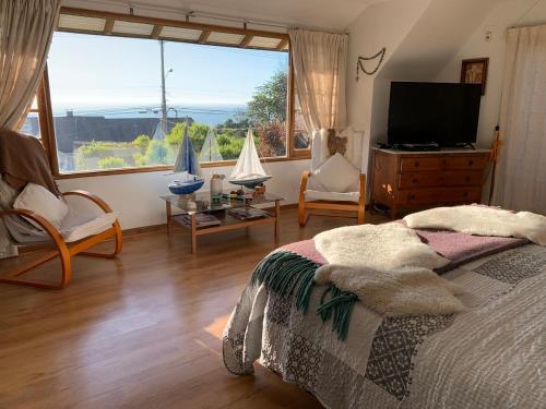 Casa en la playa con vista al mar