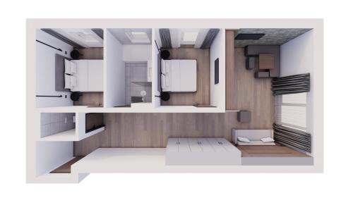 2 bedrooms, 3 beds