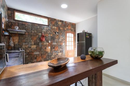 Kitchen, Casa de Campo c Lareira Externa, Rede e Lago in Vargem Grande