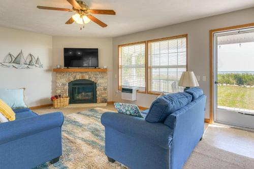 . Lake View Home w/ Deck, Yard & Fire Pit!