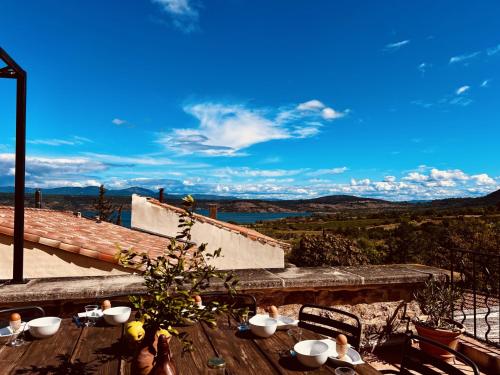 Erkély/terasz, LA GRANGE - Maison de vacances - Entre lac et montagne in Moureze