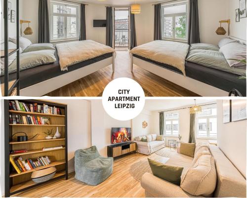 Stylisches zentrales City-Apartment mit 2 Balkonen, Leipzig