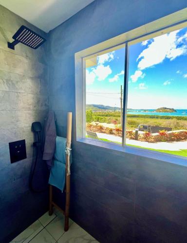 מקלחת, Eden Roc Ocean View Retreat near Hermitage Bay Beach & Jolly Harbour Antigua in סאינט מארי