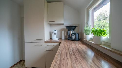 廚房, Dachgeschosswohnung am Fuße des Georgenbergs in 羅伊特林根