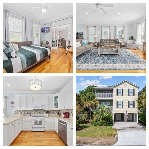 New Listing, 2min WALK to Beach, Single Family Home, Pet Friendly, HotTub, Smart TV, Sleeps 10, Private Backyard in Myrtle Beach, USA