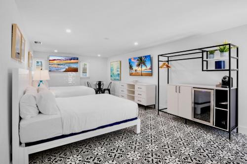 2 double beds, 1 sofa bed