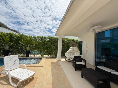 Rõdu/terrass, Condo Apulo - Preciosa casa - Jacuzzi, turco y Piscina privados - WiFi in Apulo