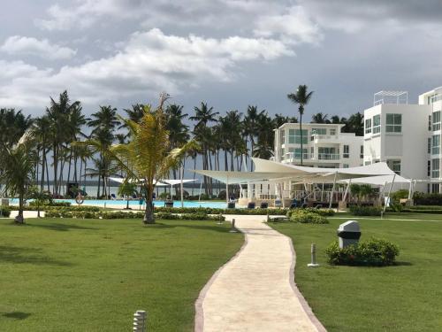 Garden, Residencial la ensenada, on Playa Nueva Romana in La Caña