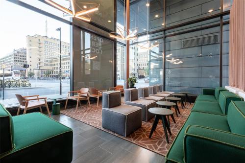 Lobby, Scandic Helsinki Station near Temppeliaukio Church