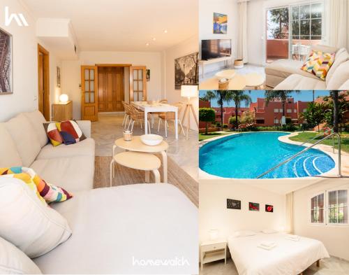 Beachfront apartment with terrace, pool and tennis court in Costabella, Marbella - El Vacar