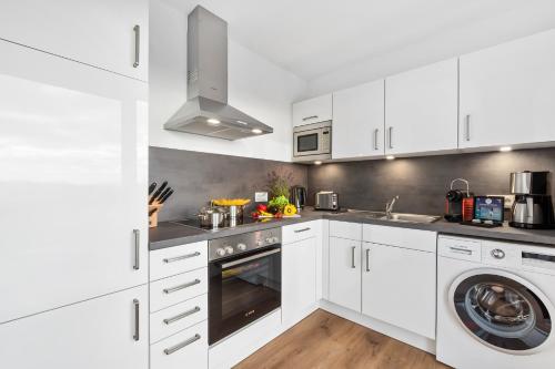 dapur, Ferienhaus Kaptains Strandhuus Olpenitz in Olpenitz
