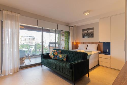 Éden Studio - Apartamento das Estrelas - Vaga, Wi-Fi, e Piscina no Brooklin, São Paulo