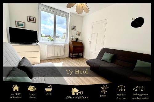 Ty Heol, maison authentique, lumineuse avec jardin gîte à louer Saint-Caradec-Trégomel