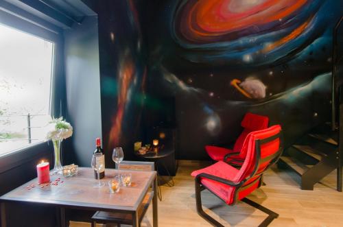 Közös társalgó / TV, River Lodge Hotel Insolite in Anhee