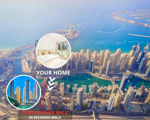 Luxury 1 Bedroom On Marina Walk, Sleeps 5, 1 Min to Metro, Dubaj (zdjęcie 5)