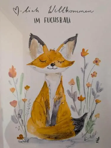 Fuchsbau im Ferienhaus an der Holzecke in Schnelldorf, Deutschland