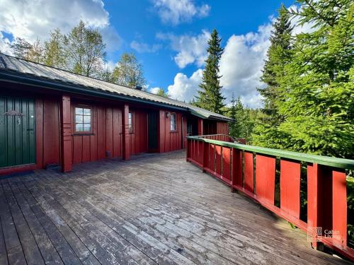 Балкон/тераса, Ski in-out cabin Trysil sauna, fireplace and views in Трисил