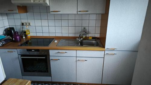 bucătărie, 3 Zimmer Ferienwohnung in Gadheim