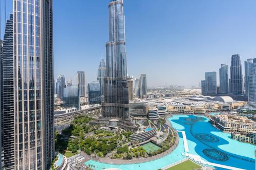 2Bed with spectacular Burj Khalifa & fountain view, Дубай