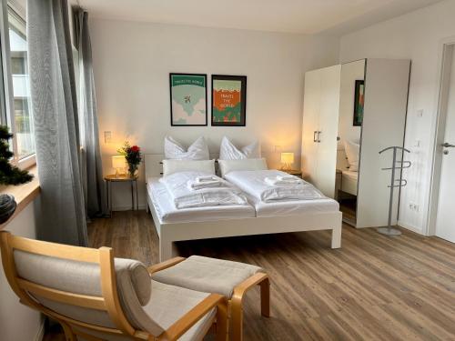 Neu in Dresden Stilvolles Apartment mit Balkon, Küche & Parkplatz, Drážďany (fotografie 3)