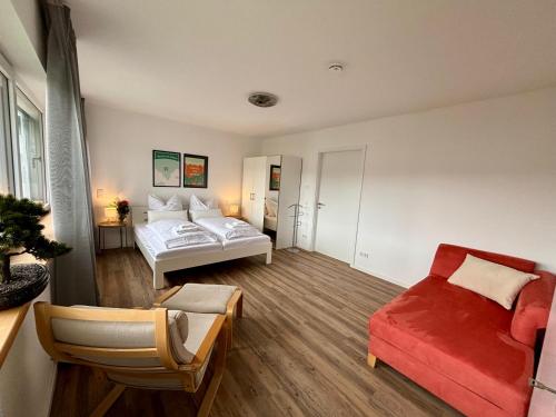 Neu in Dresden Stilvolles Apartment mit Balkon, Küche & Parkplatz, Drážďany (fotografie 8)