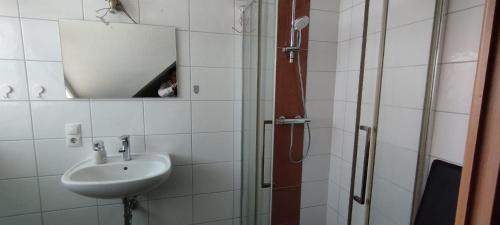 浴室, Ferienwohnung Haak in 德爾彭