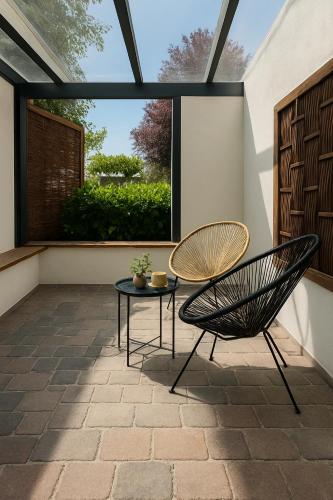 Erkély/terasz, Moderne Ferienwohnung Klosterblick in Guxhagen