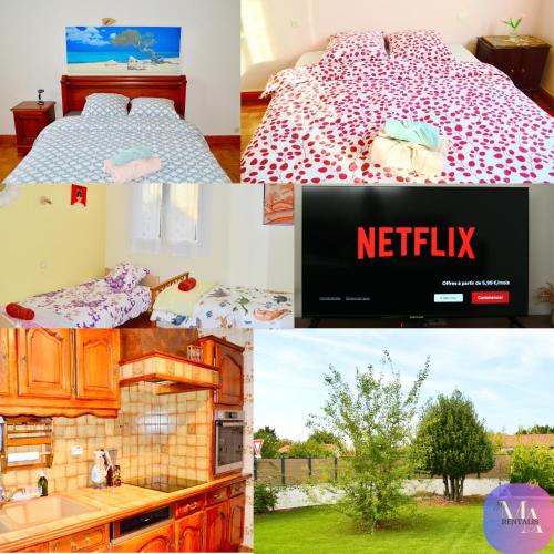 Votre séjour, votre événement, Maison 3 chambres, jardin privé,wifi, proche La Rochelle, proche golf et plages, services sur mesure gîte à louer Nieul-sur-Mer