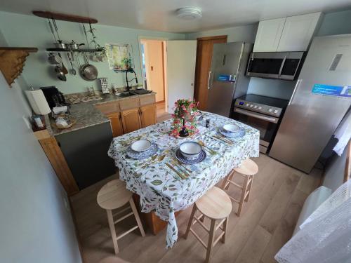 廚房, Cozy 2-bedroom Downtown Apartment Campbellton Walk to Cafés & Shops (Cozy 2-bedroom Downtown Apartment Campbellton Walk to Cafes & Shops) in 坎貝爾頓