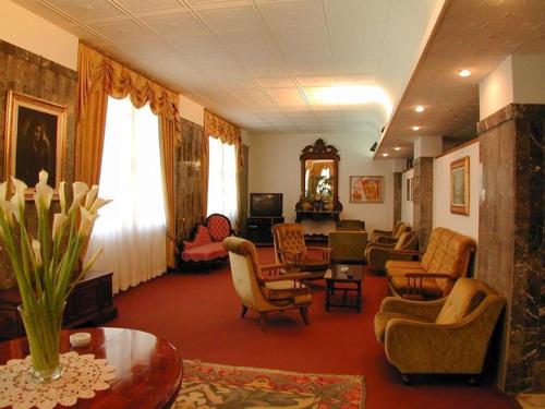 ห้องส่วนกลางสำหรับนั่งเล่น/ดูทีวี, Hotel Excelsior in ลันชาโน