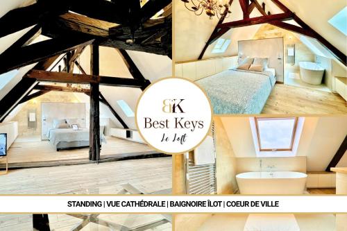 Le Loft - By BEST KEYS - Prestige - Vue Cathédrale - Poutres Apparentes - Baignoire Îlot - Centre Ville - Smart TV - Machine à Café Nespresso - WiFi Illimité - Check-in Autonome - Location saisonnière - Sens
