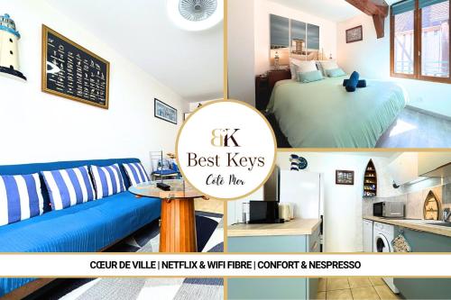 Côté Mer - Appartement Chaleureux & Cosy - Déco Bord de Mer - Centre-Ville Rue Commerçante - Smart TV Netflix & WiFi Fibre - Cuisine Équipée & Nespresso - Check-in Autonome - Parking Facile à Proximité - Confort & Sérénité - Location saisonnière - Sens
