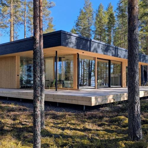Viesnīcas āriene, Hideout Villa Salmi in Manamansalo