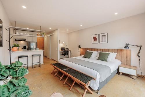 Loft comodo y central con AC y Terraza propia en Astorga Poblado