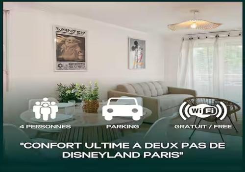 Le Sunny Side - Appartement pour 4 personnes Disneyland - Location saisonnière - Montévrain