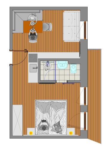 1 queen bed, 1 twin bed