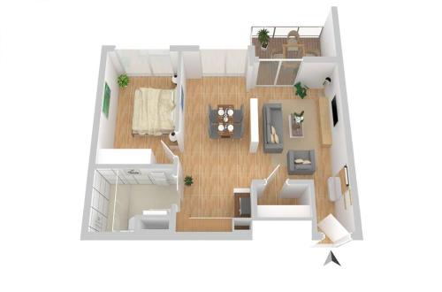 Sieglinde - Apartment in der Hafenresidenz mit Balkon & Wellness, Waren (foto 3)
