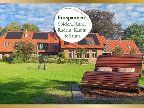 Meine Schule Sehlingen, Familien & Generations Landurlaub, Freunde & Team-Auszeit, Workation, Sauna, Ruhe & Erholung, Niedersachsen, Verden, Hamburg, Bremen, Lüneburger Heide, Heide Park 38 km , Serengeti Park 39 km, Weltvogelpark 22 km in Kirchlinteln, Deutschland