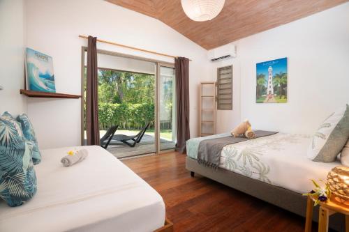 Moorea Temae Villa walking dist beach and golf in เตแน