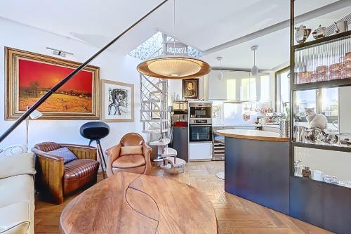 House with rooftop Eiffel Tower view - Location saisonnière - Paris