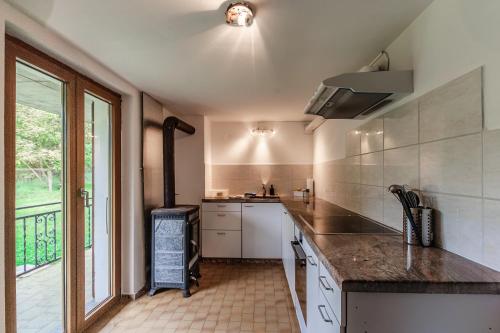 Kitchen, Eco della Valle Apartments by Quokka 360 - with views of the surrounding mountains in Faido