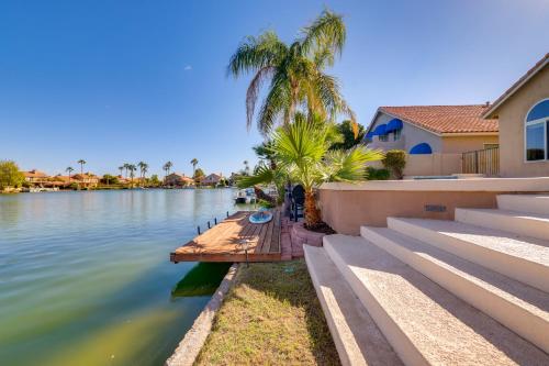 Lakefront Living! Huge Phoenix Home with Dock, Pool in Ahwatukee
