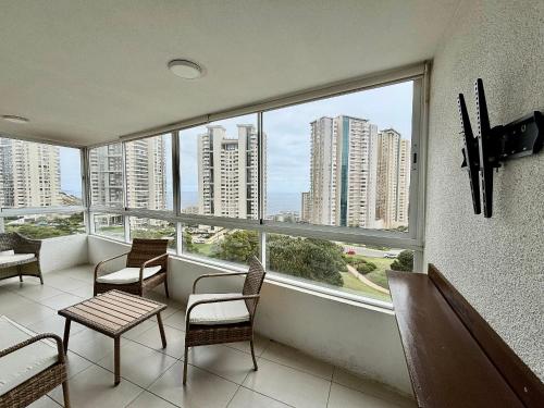 balkon/terras, Hermoso y amplio depto en Montemar in Concon