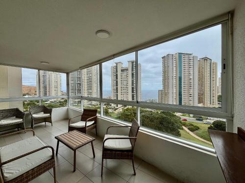 balkon/terras, Hermoso y amplio depto en Montemar in Concon