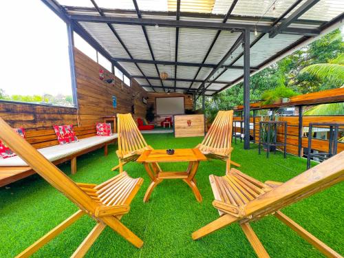 Balkon/terasa, Surf Town Hostel in San Juan Del Sur