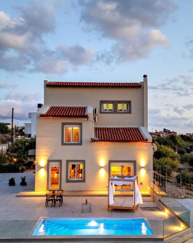 Aurora Heraklion Seasons Villa- Sea Pool Fireplace in Episkopi