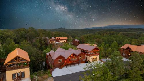 Wildwood Haven Lodge - Smoky Mountain Cabin with Pool & Game Room, Sleeps 26 in Pleasant Hill